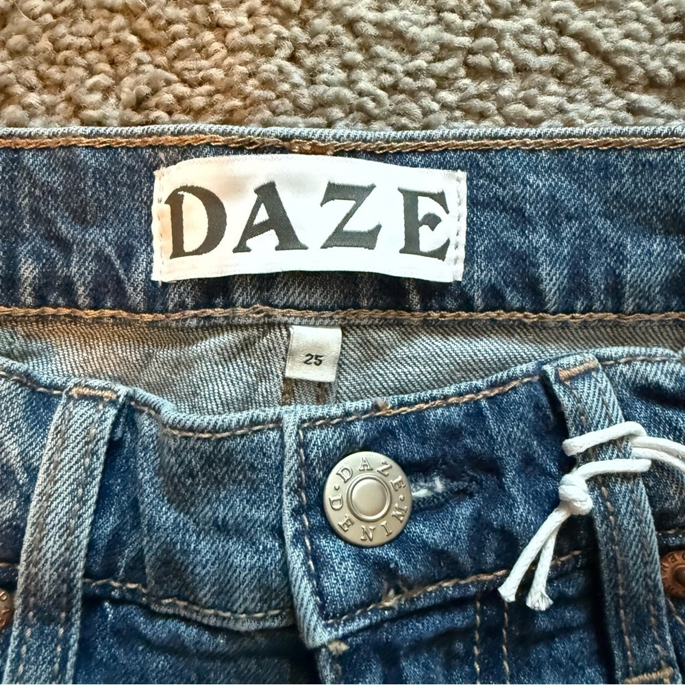 Daze Women's Blue Jean Shorts - Picture 3 of 5